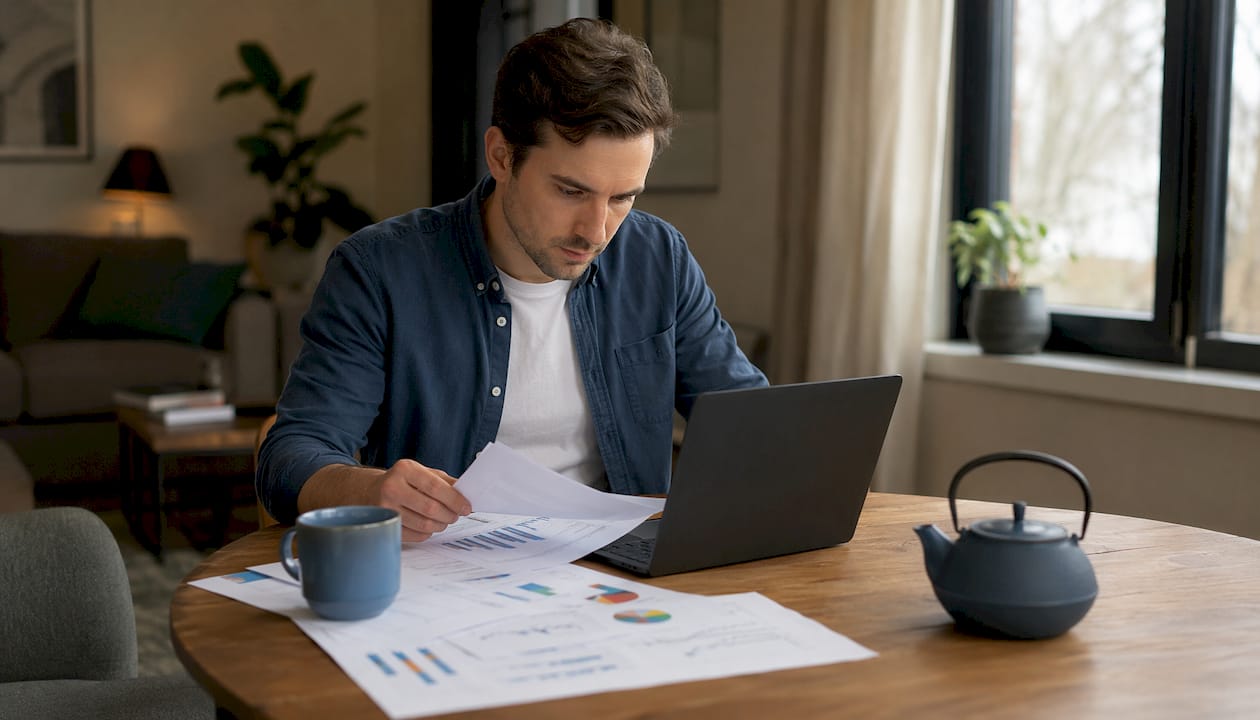 Een social media specialist die de interactiecijfers analyseert